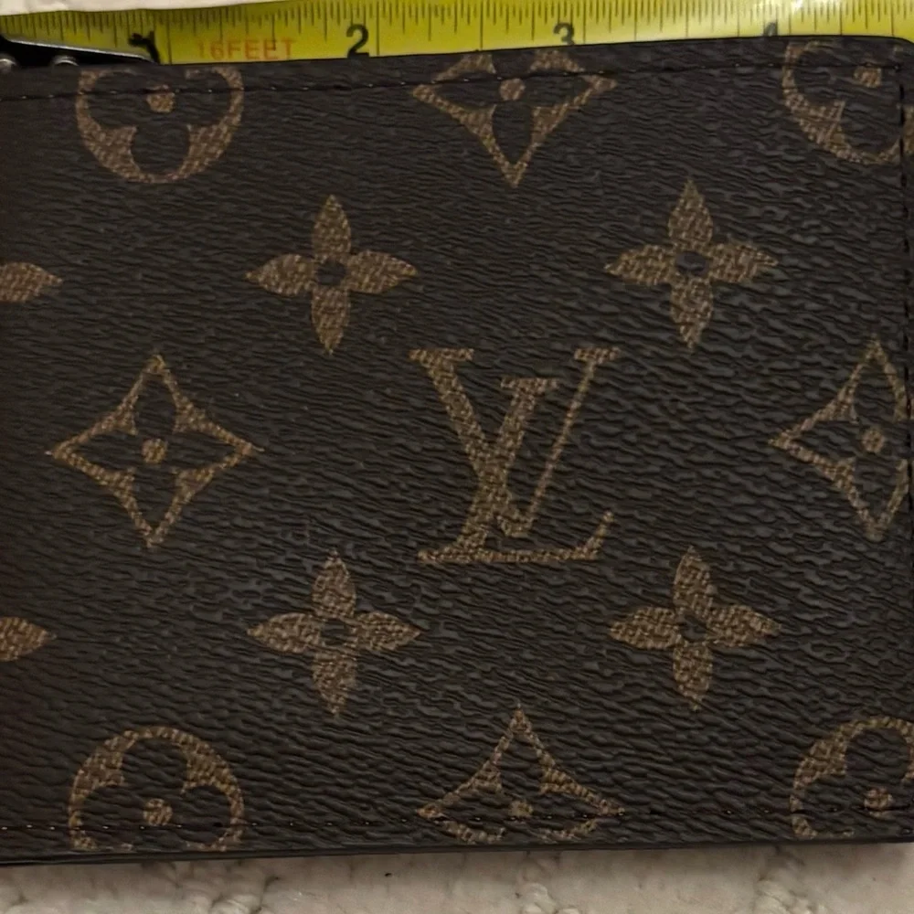 Brown and Tan Monogram Card Holder and money wallet